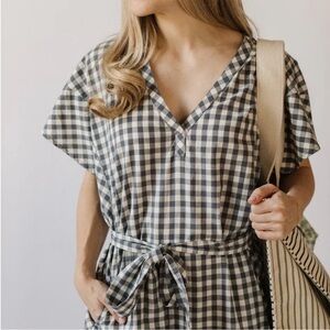 Pehr Mama Kaftan Gingham Dress